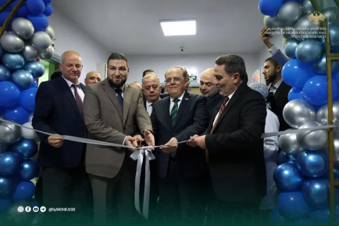 وزير التعليم العالي والبحث العلمي  يفتتح قسم القثطرة القلبية والتداخلية الوعائية في مستشفى حمص الجامعي