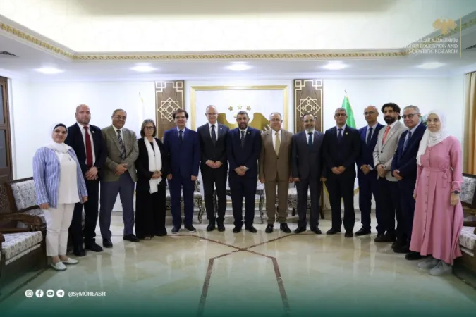 مباحثات سورية-أردنية بين وفد وزارة التعليم العالي والبحث العلمي ووفد الجامعة الألمانية الأردنية.