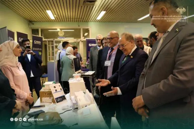 افتتاح المعرض العلمي المرافق لمؤتمر التخدير في الحالات الحرجة بحضور وزير التعليم العالي والبحث العلمي.