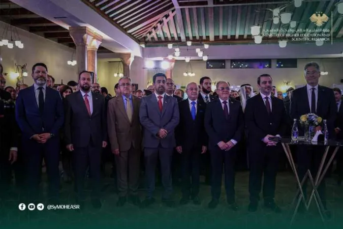 شارك وزير التعليم العالي والبحث العلمي  ووزير الخارجية والمغتربين ، في احتفال أقامته بعثة الاتحاد الأوروبي في جامعة دمشق.