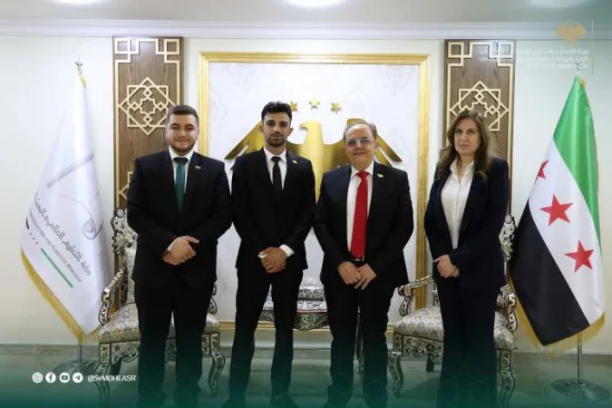وزير التعليم العالي يبحث مع سفير الطفولة آفاق تطوير برامج رعاية الطفل السوري وتعزيز التعاون الدولي.