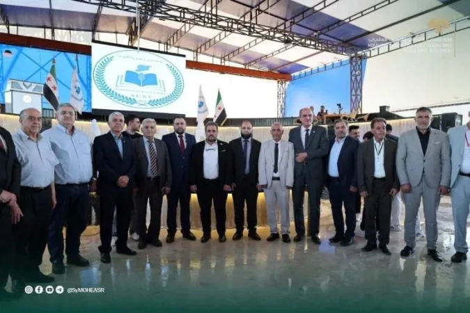 إطلاق مشروع تشييد المقر الدائم للجامعة السورية للعلوم والتكنولوجيا في مدينة معرة النعمان بريف إدلب الجنوبي.