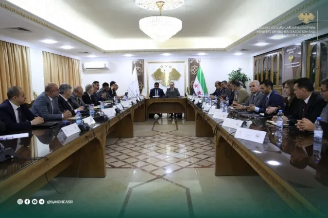 عقد وزير التعليم العالي اجتماعاً موسّعاً مع رئيس الهيئة المركزية للرقابة والتفتيش .