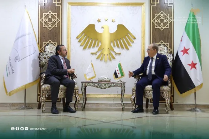 وزير التعليم العالي يبحث مشاركة الجامعات السورية في معرض فرانكفورت الدولي للكتاب 2026