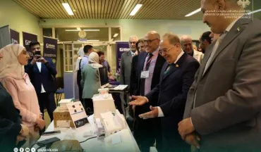 افتتاح المعرض العلمي المرافق لمؤتمر التخدير في الحالات الحرجة بحضور وزير التعليم العالي والبحث العلمي.