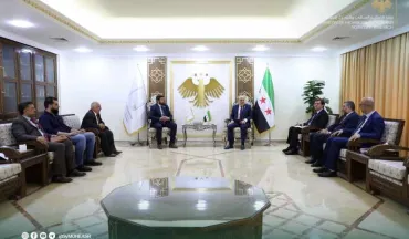 لقاء وزير التعليم العالي مع نقيب الأطباء البيطريين في سورية  والوفد المرافق.