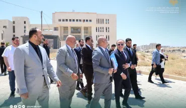 وزير التعليم العالي يتفقد موقع رئاسة جامعة إدلب وموقع الجامعة الجديد، خلال زيارته لمحافظة إدلب.