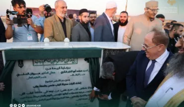 وزارة التعليم العالي والبحث العلمي تضع حجر الأساس لكليات جامعة حلب في مدينة الباب.