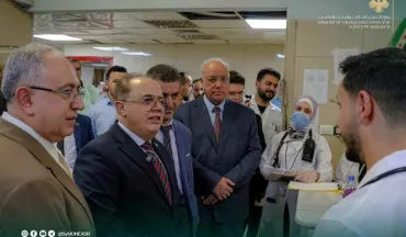 زيارة ميدانية إلى مشفى المواساة الجامعي يقوم بها وزير التعليم العالي، للاطلاع على جاهزية المشفى والخدمات الطبية المقدمة.