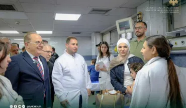 أجرى وزير التعليم العالي  جولة ميدانية في مشفى الأطفال الجامعي، تفقد خلالها منظومة الإسعاف والخدمات الطبية وواقع تدريب طلاب الدراسات العليا.