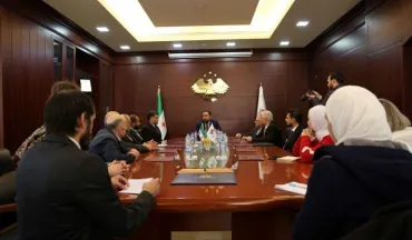 لقاء معاون وزير التعليم العالي لشؤون التعليم الخاص مع وفد من الجامعة  السورية الخاصة.